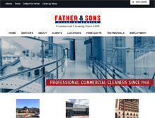 Tablet Screenshot of fatherandsonscleaning.com
